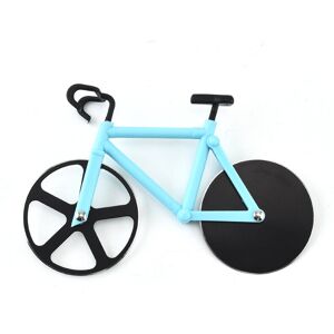 2pcs Pizza Cutter, Non-Stick Stainless Steel Bicycle Pizza Wheel, Ideal Decoration and Gift, 19cm, Light Blue - Rhafayre