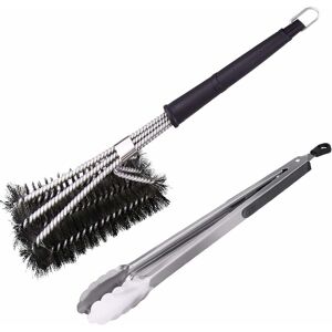 Tinor - 3 in 1 Barbecue Brushes, Very Durable - Stainless Steel Bristles, to Clean quickly & Efficiently all Grills