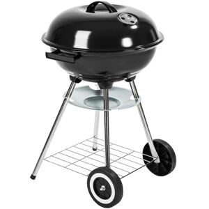 Tectake - bbq kettle grill with wheels - charcoal grill, barbecue, charcoal bbq - black