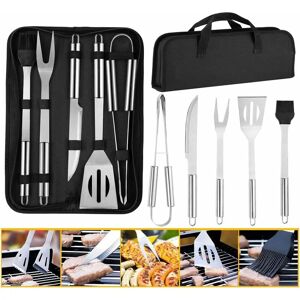 Héloise - 5 Pieces bbq Tool Set, bbq Utensils for Grilling, Stainless Steel bbq Accessories, Grill Tools for Outdoor Camping Garden bbq