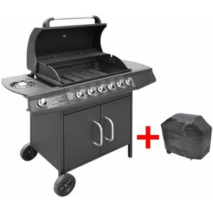 63.5cm Cooking Zone Portable Gas Barbecue by Symple Stuff Black