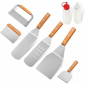Héloise - 8 pcs Portable bbq Kit丨Stainless Steel Barbecue Accessories丨BBQ Tools Utensils, for Camping, Garden, Outdoor, Hiking and Travel Grilling