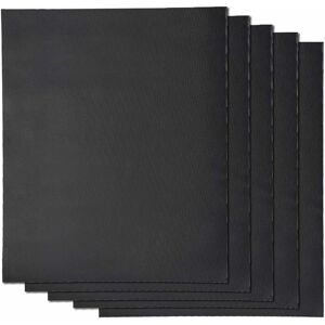 LANGRAY Barbecue cooking mat x5 Set of 5 Reusable non-stick xl grill mat 50x40 cm Sheets for gas oven electric bbq charcoal microwave silicone - Noir