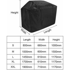 HOOPZI Barbecue Cover, Heavy Duty Oxford Cloth Waterproof & Dust-proof & Anti-UV Outdoor BBQ Grill Cover, XL（17061117）