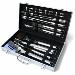 SWEEEK Barbecue Tool Set with Aluminium Case - 18 pieces - Grey