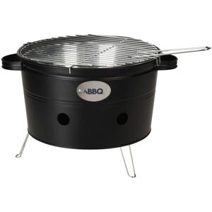 Bbq Bucket with 2 Handles 34.5 cm Matte Black Progarden Black