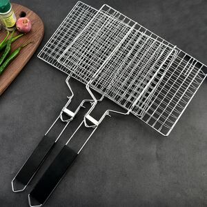 Bbq Mesh Stainless Steel Grill Net Grill Mesh Liners Rack Grill Grille for Camping bbq Outdoor Picnic Kitchen - Large Denuotop