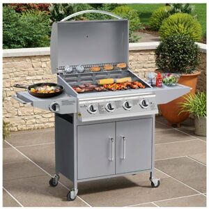 BillyOh Huntsville 4 Burner Gas BBQ - Silver