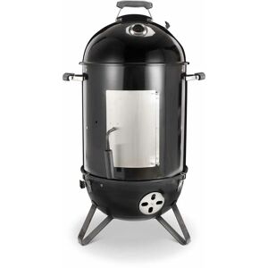 SWEEEK Charcoal smoker barbecue Ø44cm - Jacques - Smoker premium with aerators, smoker, grill, smoking box, black - Black