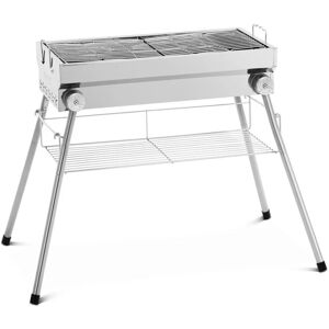 Royal Catering - Charcoal grill - Shelf - folding grill - 53 x 26 cm - stainless steel / steel Folding barbecue Stand grill