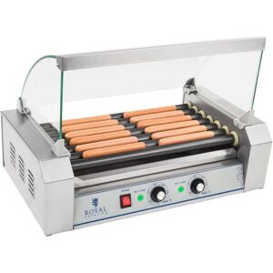 ROYAL CATERING Commercial 7 Teflon Rollers Sausage Roaster Gastro Hotdog Maker Hot Dog Grill