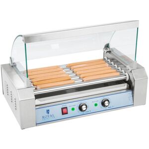 ROYAL CATERING Commercial Hot Dog Roller Grill Electric Hotdog Sausage Machine 7 Rollers 230V