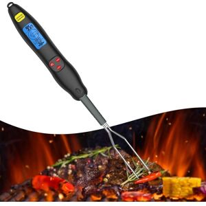 GROOFOO Cooking Thermometer, Kitchen Thermometer, Meat Thermometer, Barbecue Fork Thermometer with Long Stainless Steel Probe, for Food, BBQ, Soup, Milk