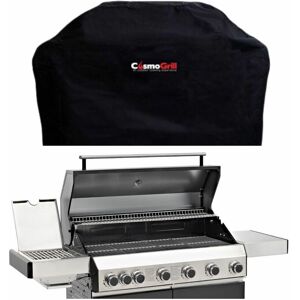 COSMOGRILL ™ CosmoGrill 6+1 Platinum Black Gas Barbecue incl. Side Burner + Cover