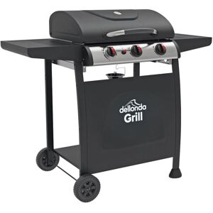 Sealey - Dellonda 3 Burner Gas bbq Grill Ignition Black Stainless Steel DG14