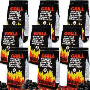 Markenartikel - deuba® bbq Charcoal Briquettes Long Lasting Burn Time Easy To Light Coal Low Smoke Barbecue Oven Fuel Restaurant Grade Premium Grill