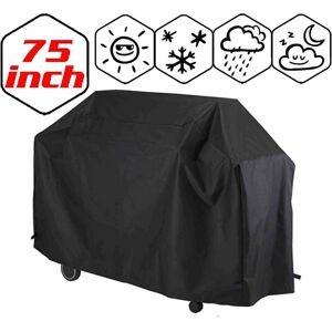 GROOFOO Garden Grill Cover, Dust Rain Cover, Weatherproof, Waterproof, Anti-UV, Double Stitched, Elastic Hem Cord, Weather Protection for Electric Gas