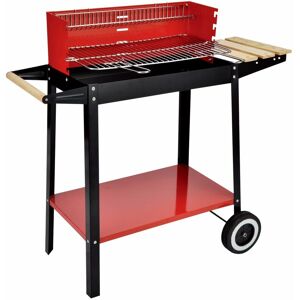 BERKFIELD HOME HI Charcoal Barbecue Grill Wagon 88x44x83 cm Red