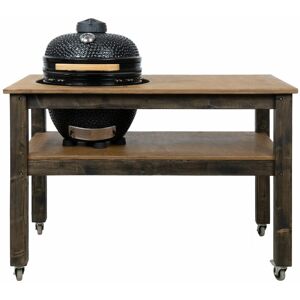 ARBOR GARDEN SOLUTIONS Grill Table with Wheels, bbq Kitchen Space for Kamado Joe Big 3 (L-160cm W-90cm H-88cm)