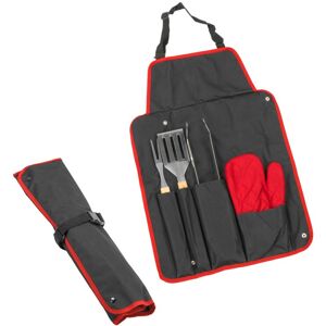 KCT - 5 Piece bbq Tool Set with Apron and Oven Mitt