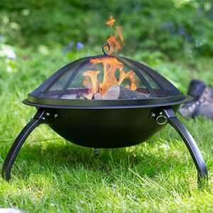 La Hacienda - Explorer Camping Fire Pit Basket Bowl bbq Portable Folding + Bag