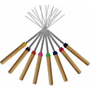 LANGRAY Marshmallow Roasting Buns, Set of 8 Torescopic Skewers & Hot Dog Fork