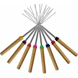 HOOPZI Marshmallow Roasting Buns, Set of 8 Torescopic Skewers & Hot Dog Fork