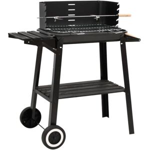 BERKFIELD HOME Mayfair Charcoal bbq Grill with Wheels Black Steel