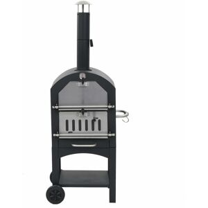 BERKFIELD HOME Mayfair Charcoal Fired Outdoor Pizza Oven with Fireclay Stone