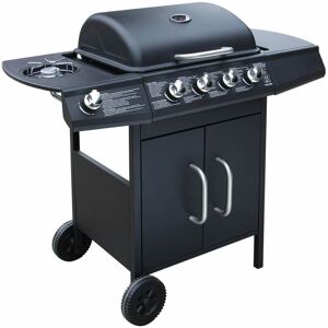 BERKFIELD HOME Mayfair Gas Barbecue Grill 4+1 Cooking Zone Black