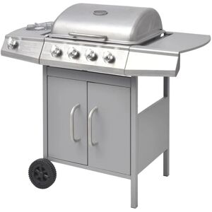 BERKFIELD HOME Mayfair Gas Barbecue Grill 4+1 Cooking Zone Silver