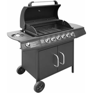 BERKFIELD HOME Mayfair Gas Barbecue Grill 6+1 Cooking Zone Black