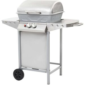 BERKFIELD HOME Mayfair Gas bbq Grill with 2 Cooking Zones Silver Stainless Steel