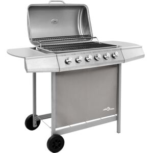 BERKFIELD HOME Mayfair Gas BBQ Grill with 6 Burners Silver (FR/BE/IT/UK/NL only)