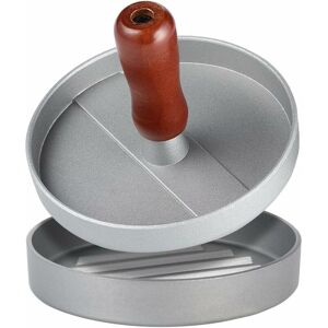 TINOR Non-Stick Hamburger Press, Aluminum Pate Mold for Barbecue Picnic Housemade Hamburger Bacon Sausage - Silver