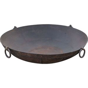 Biscottini - Garden Brazier Barbecue Outdoor Wood Burner Poker Wood Holder Old Rustic Wrought Iron Container