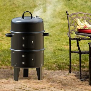 WARMIEHOMY Outdoor bbq Upright Charcoal Smoker Grill