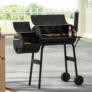 Warmiehomy - Outdoor Charcoal bbq Grill with Portable Trolley Wheels