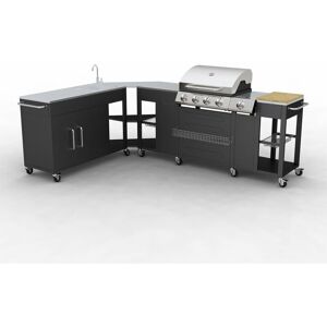 BERKFIELD HOME Outdoor Kitchen Barbecue Missouri 4 Burners