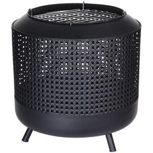 Berkfield Home - ProGarden Fire Basket With bbq Grid 50x51 cm Black