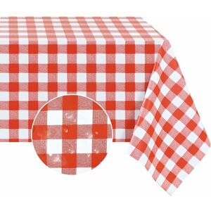 DENUOTOP Rectangular pvc Vinyl Tablecloth, 100% Waterproof, Oil Proof and Washable Buffalo Plaid Plastic Table Cloth for Dining, Picnic, Outdoor -120 x 120