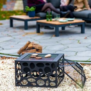 Berkfield Home - RedFire Fire Pit with bbq Grill Mikor Black