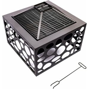 Berkfield Home - RedFire Fire Pit with bbq Grill Mikor Black