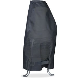 Chiminea Cover, Outdoor, Insulated, Waterproof, 420D Polyester, pvc Coating, HxD: 90x39 cm, Protection, Black - Relaxdays