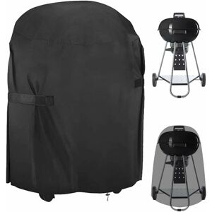 Barbecue Cover, Round Barbecue Cover, Outdoor Barbecue Protection, Barbecue Cover Fits Most Grills, 77 x 90 cm, Black - Rhafayre