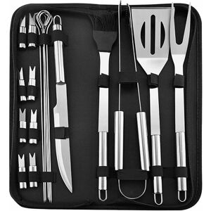 Bbq Tool Set, 18 Pieces Barbecue Utensils for Grilling, Stainless Steel bbq Accessories, Grill Tools for Outdoor Camping Garden bbq - Rhafayre