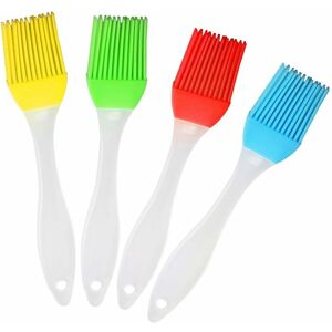 Kitchen Brush, High Temperature Resistant Silicone Pastry Brush Baking Cooking Brush for Barbecue Cakes Baking (4 Pack) - Rhafayre