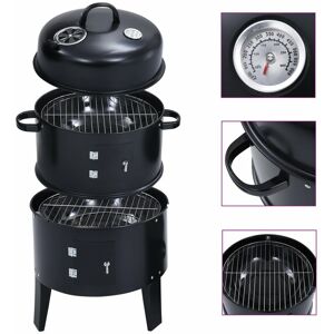 BERKFIELD HOME Royalton 3-in-1 Charcoal Smoker bbq Grill 40x80 cm