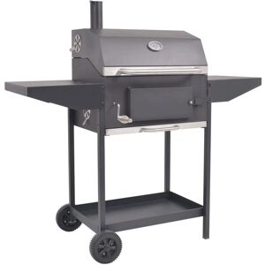 BERKFIELD HOME Royalton bbq Charcoal Smoker with Bottom Shelf Black