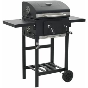 BERKFIELD HOME Royalton Charcoal-Fueled bbq Grill with Bottom Shelf Black